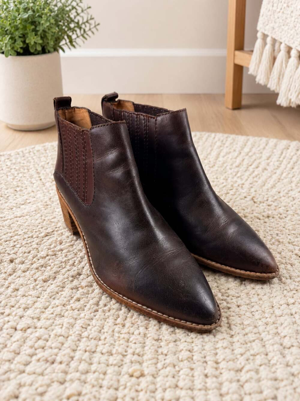 Madewell The Bonham Chelsea Boots Brown Leather Ankle Boots Women’s 7.5